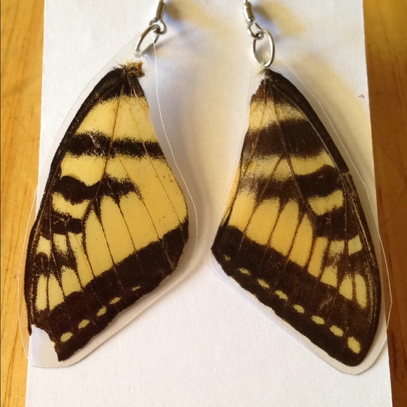 Sold out Handmade by me, butterfly wing earrings - Picture 3 of 3